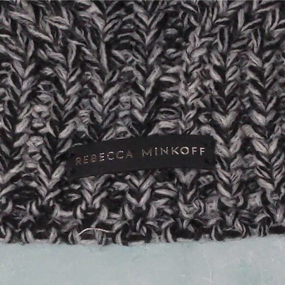 Rebecca Minkoff Marled Beanie & Arm Warmer Set In Black - NWT - Picture 4 of 7